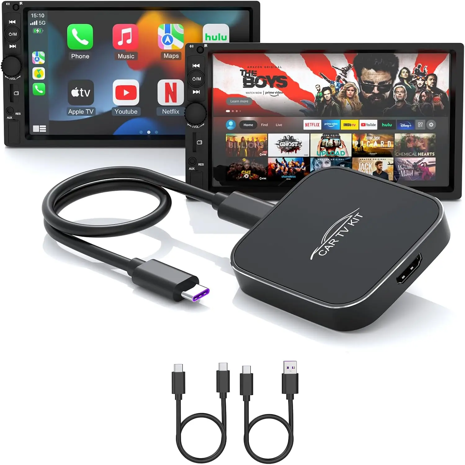 

Car TV Mate Pro Wireless CarPlay Adapter 2025 HDMI Converter for TV Stick, Game Consoles, Magic Box Support