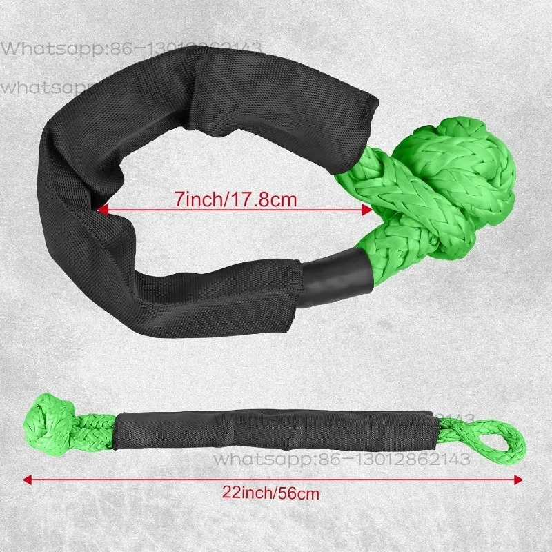 Grillete Blando de UHMWPE de 17 Toneladas, Multicolor, Grillete Blando de Cuerda Sintética de Alta Resistencia, Reemplazo para Gancho de Remolque de Acero al Carbono