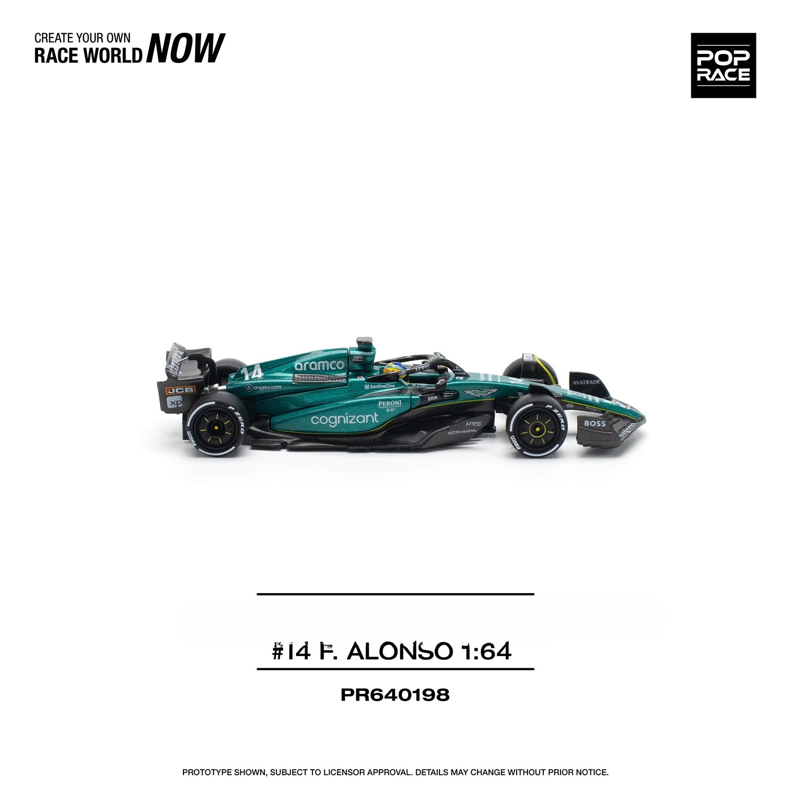 **Pre-order **Xcartoys X POPRACE 1:64 Martin AMR23 2023 Alonso Diecast Model Car