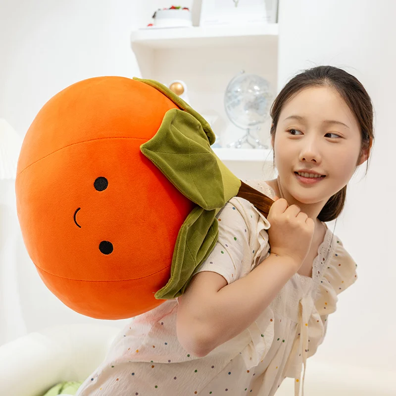 15-35CM Kawaii Cartoon Simulation Anime Obst Persimmon Gefüllte Plüsch Spielzeug kinder Große Persimmon Handgemachte Puppe geschenk