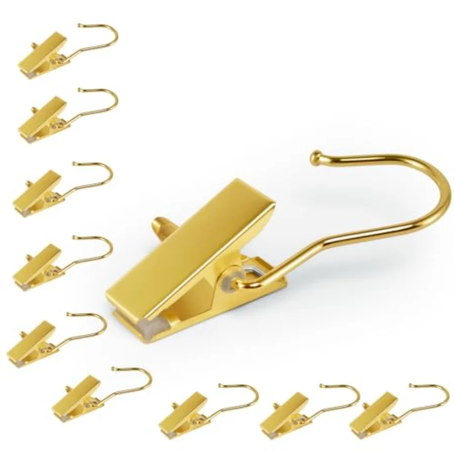 

10Pcs Gold Boot Clips for Hanging, Single Clip Hangers, Laundry Hooks, Hat Clips for Hanging, Clothes Clip for Hanging Clothes,