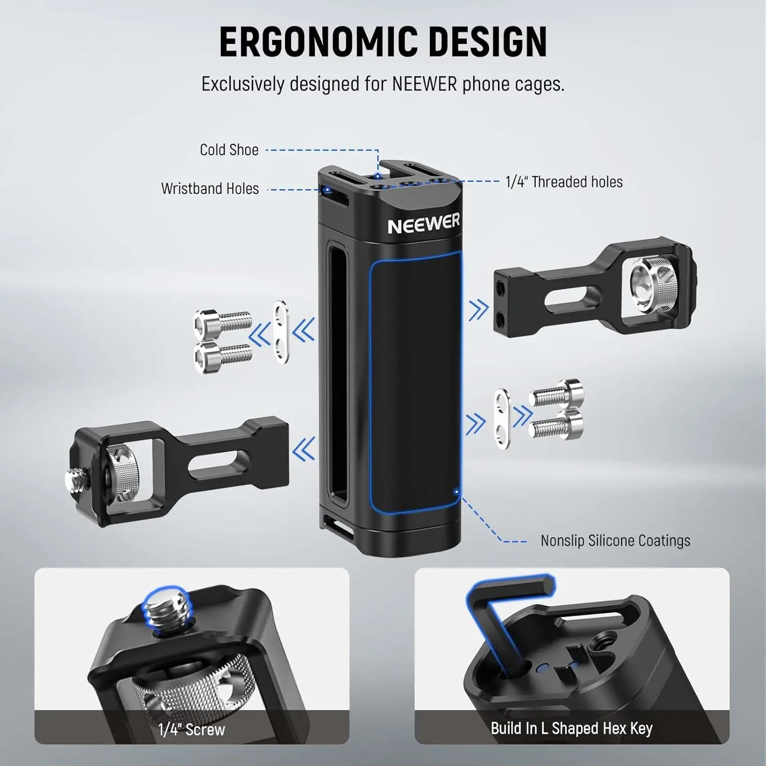 NEEWER PA009S Smartphone Video Rig with Neck Strap