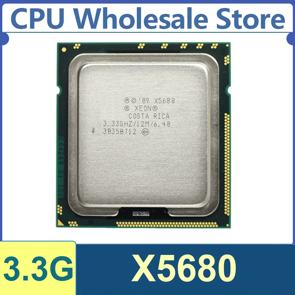 Xeon X5680 6 Core 12 Thread 3.33GHz 130W 12MB Cache 32nm LGA1366 SR0K6 DDR3-1333 MHz Westmere-EP