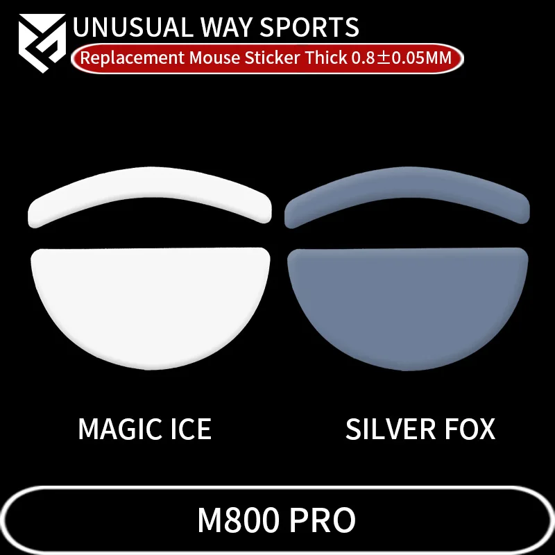 UnusualWaySports Mouse Skates Feet Delux M800 Pro Cambered Surface PTFE Anti Collapse Magic Ice Pink Black Silver Fox
