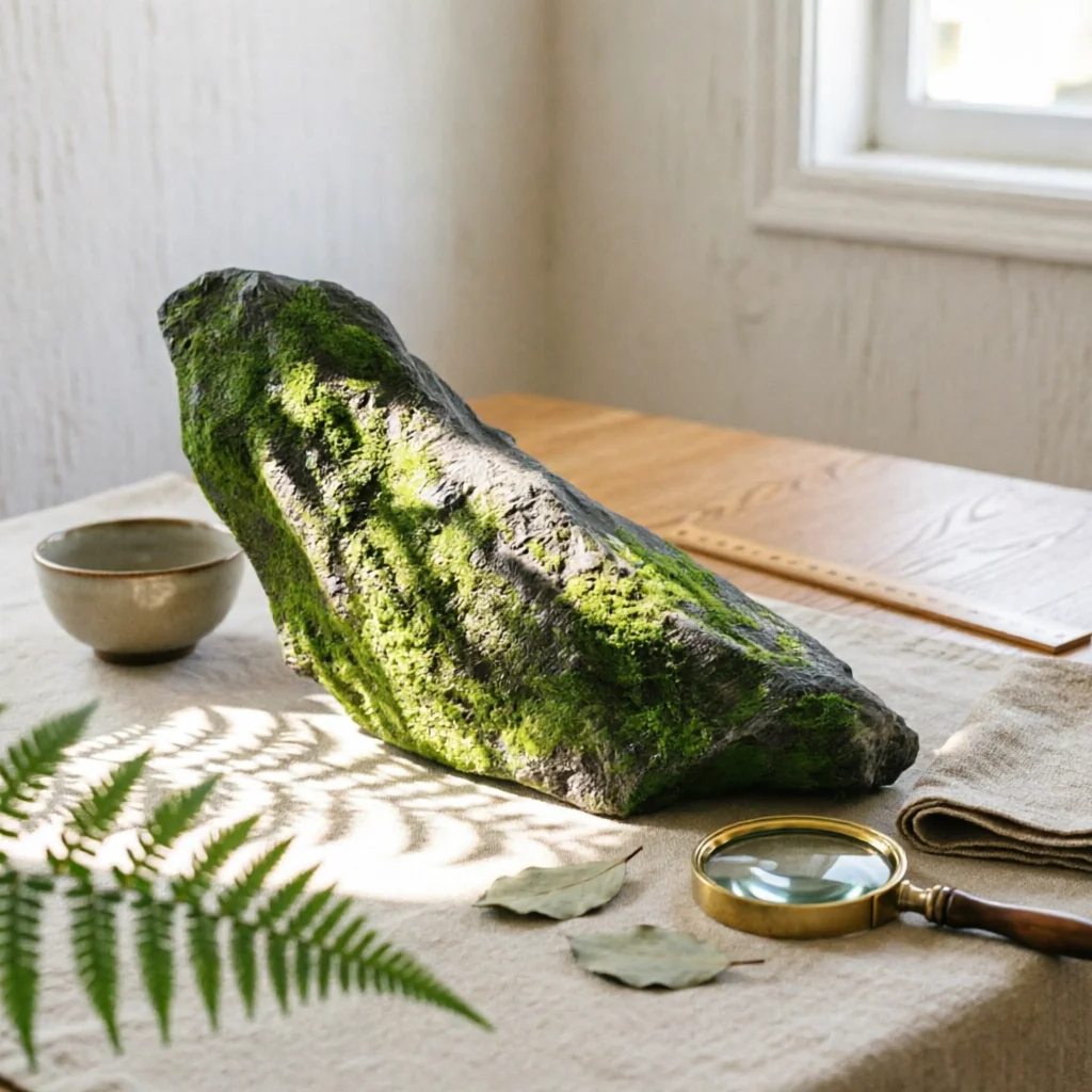 Artificial Moss Rocks Indoor Moss Rock Artificial Rock Lifelike Landscape Decor Freestanding for Shop Owners