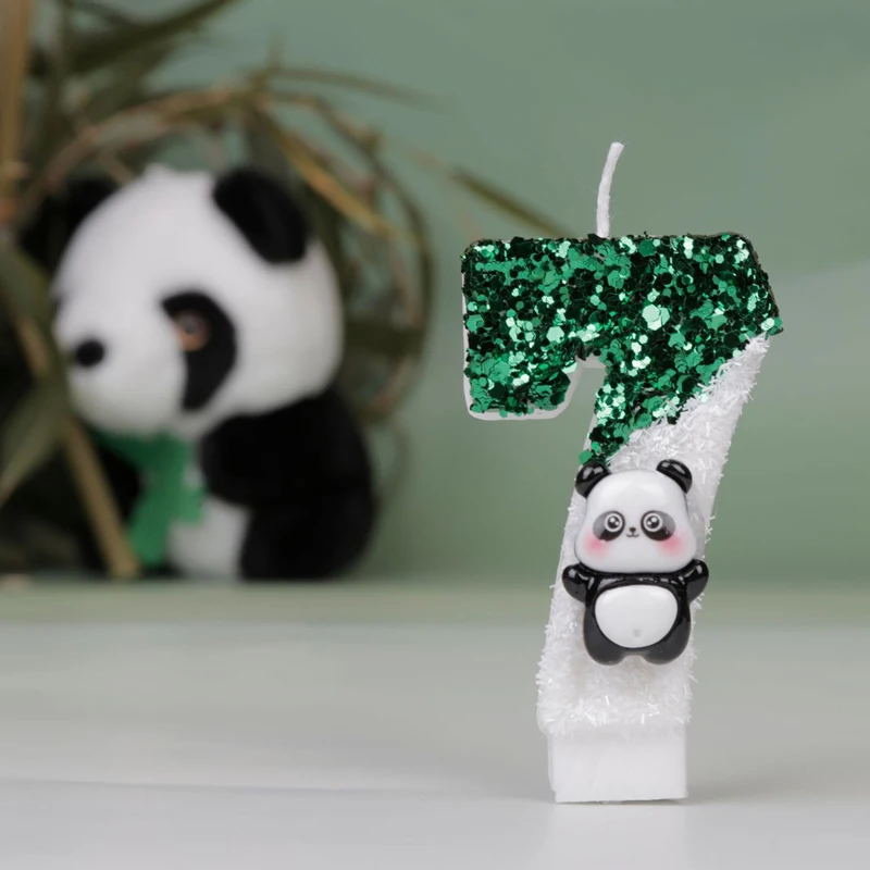1PC Kreative Digitale Kerzen Niedlichen Panda Geburtstag Kuchen Party Kerze Party Atmosphäre Kerze Szene Dekoration Lieferungen – Detail 8