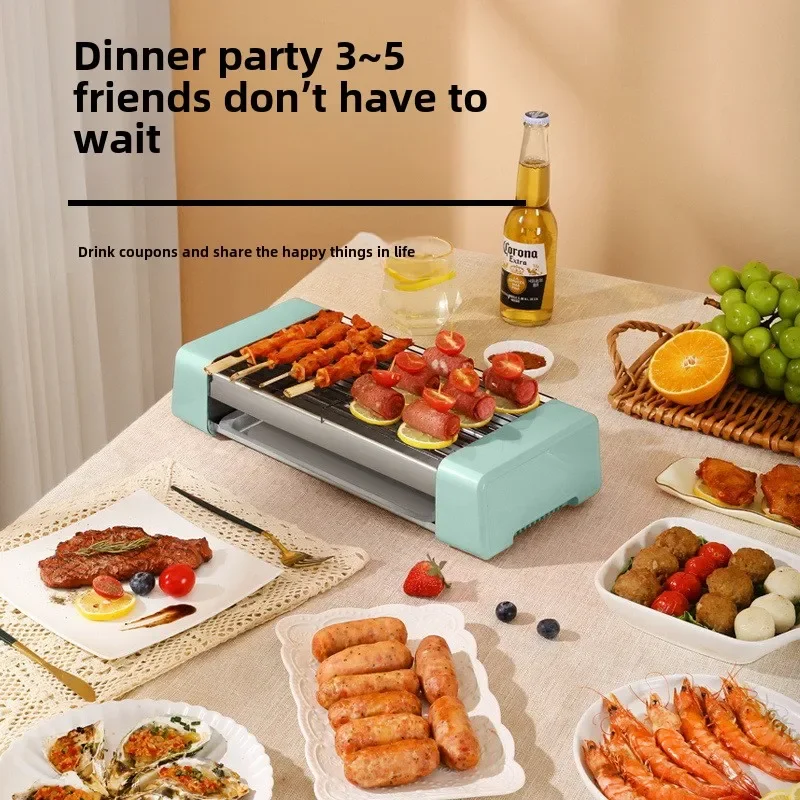 Sausage grill machine Household small automatic hot dog machine Multifunctional three-in-one electric barbecue tray rack Sausage
