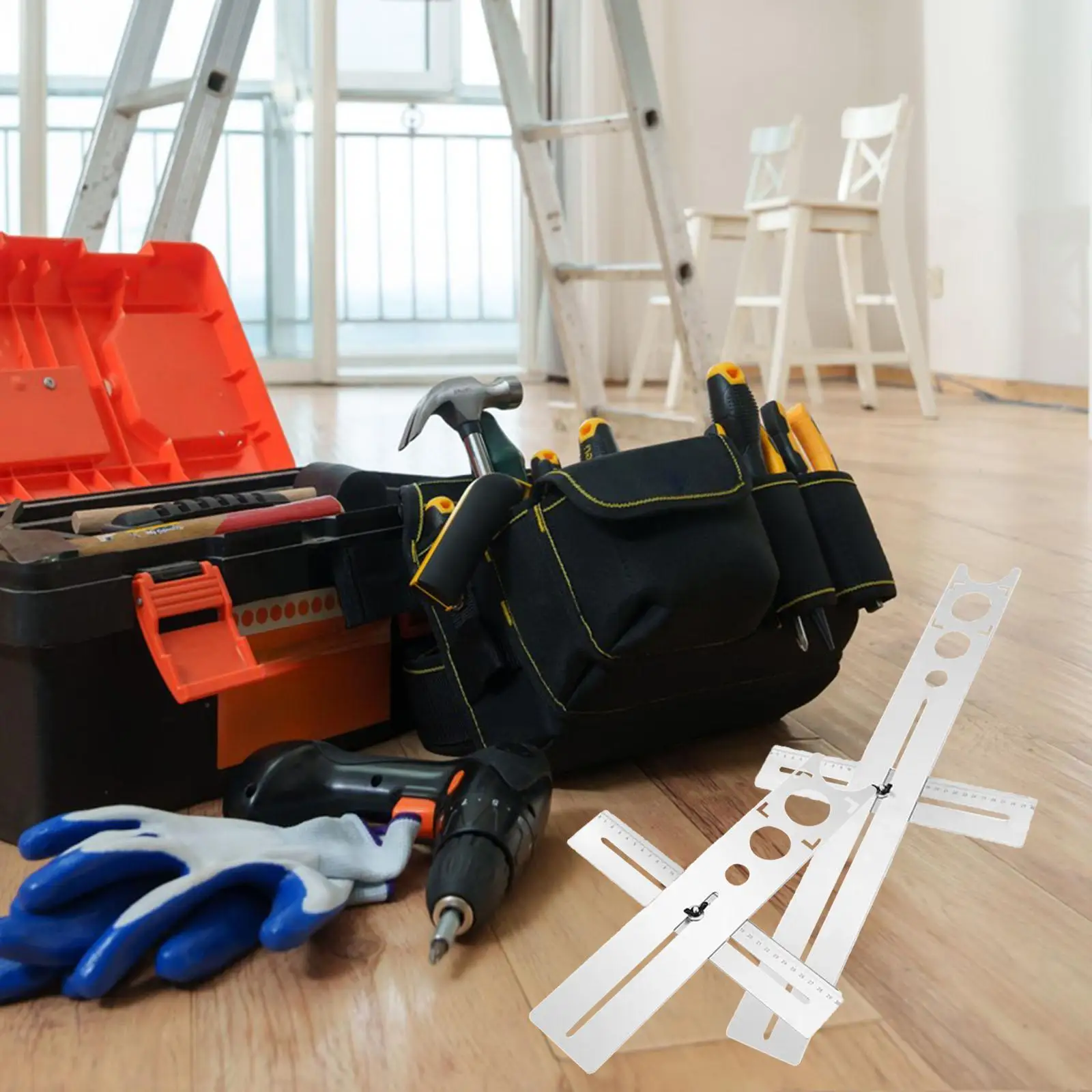 

Ceramic Tile Hole Locator Puncher Portable Wall Marking Machine Ruler Universal Punching Hand Tool for Floor Wall Ceramics