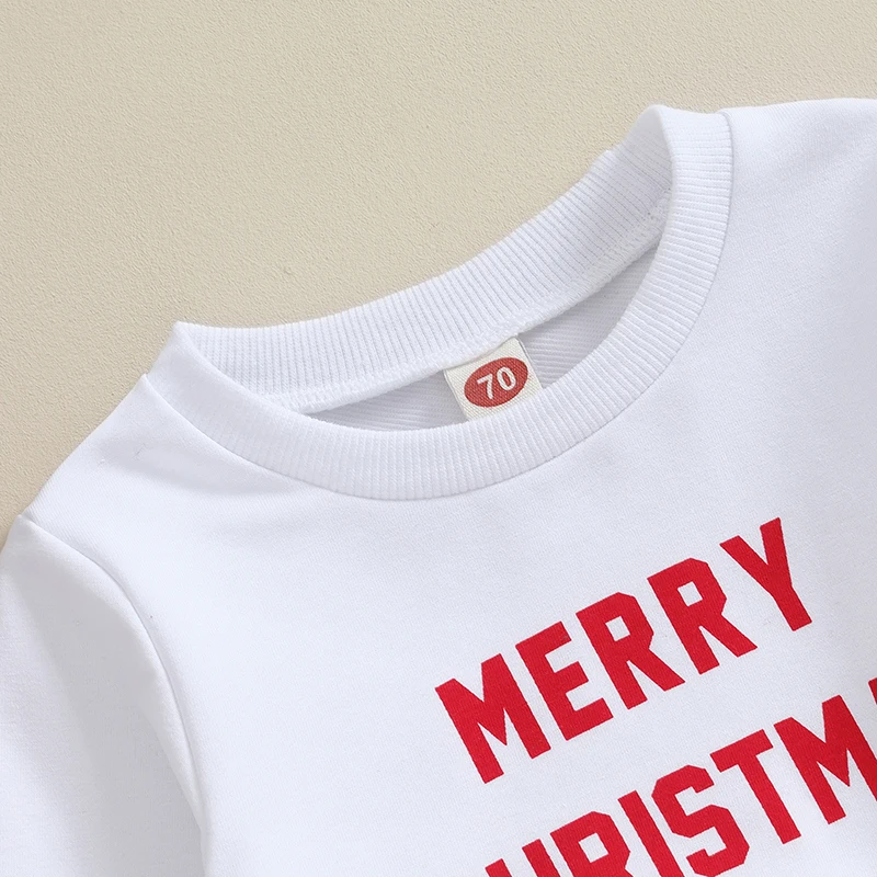 

Toddler Baby Girl Christmas Outfit Long Sleeve Cartoon Sweatshirt Tops Flared Pants Fall Winter Outfit 2Pcs