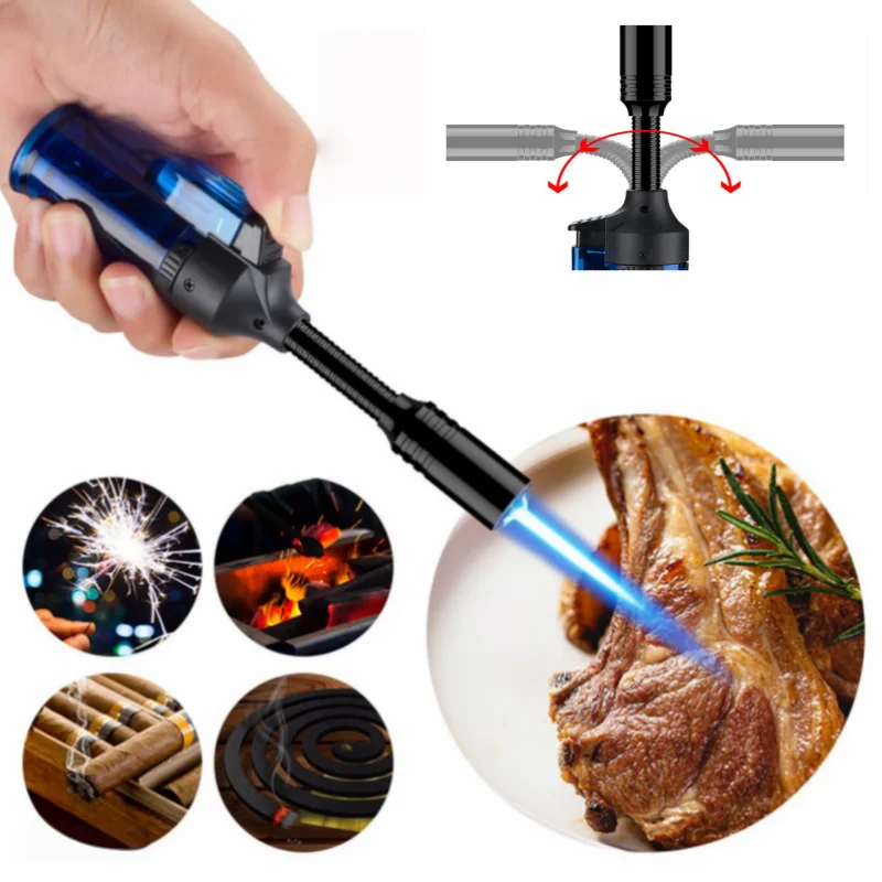 

Large Capacity 360 Degree Rotating Ignition Gun Lighter Windproof Jet Flame Turbine Inflatable Outdoor Camping Barbecue Tool