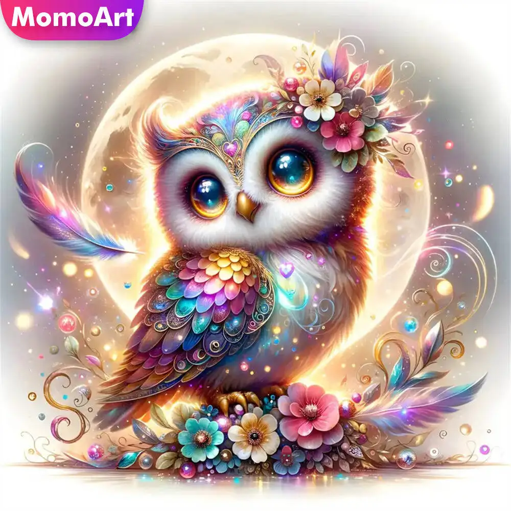 Momoart Bär Diamant Mosaik Tier voller Runde Diamant Malerei Mond Stickerei neue Ankunft handgemachte Hobby