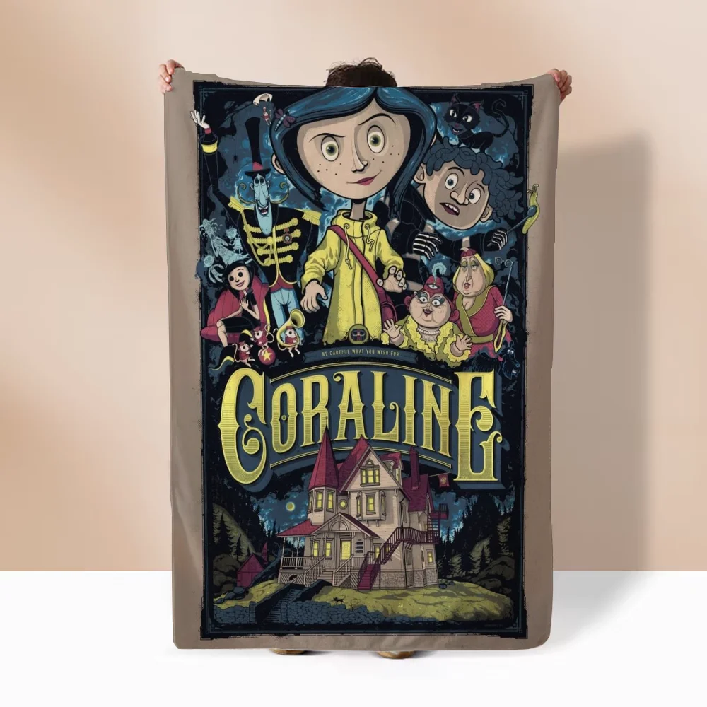 Coraline Soft Blanket Bed Throw Blankets Cobija Interior for Home Bed Blanket 150cm X 200cm Luxury Blankets Sofa Decoration Knee