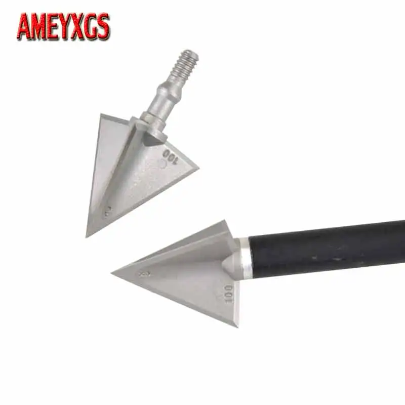 6/12pcs Broadhead Arrowhead 100 125 Grain Archery Stainless Steel 3 Blade Arrow Head for Bow Hunting Outdoor Sports Accessories