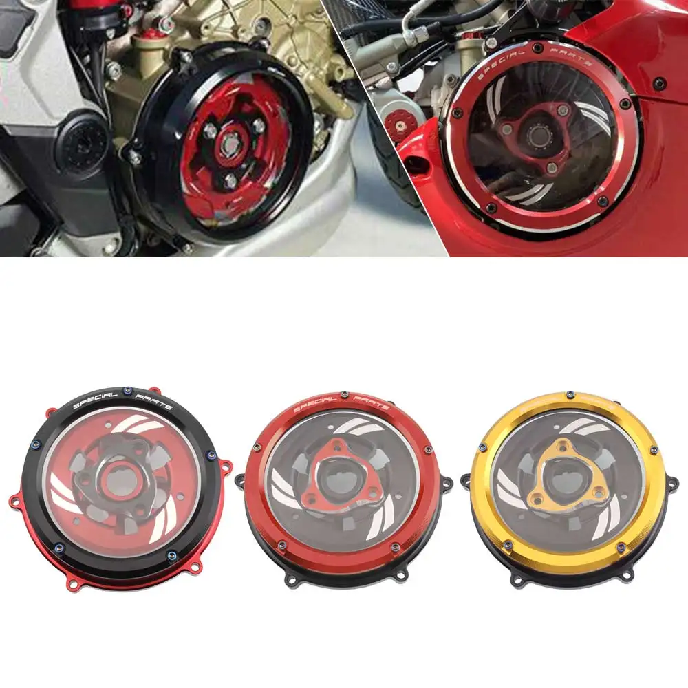 

Motorcycle Racing Front Clear Clutch Cover Protective Kit Fit For Ducati V4 Multistrada Panigale Streetfighter Diavel 2018-2024