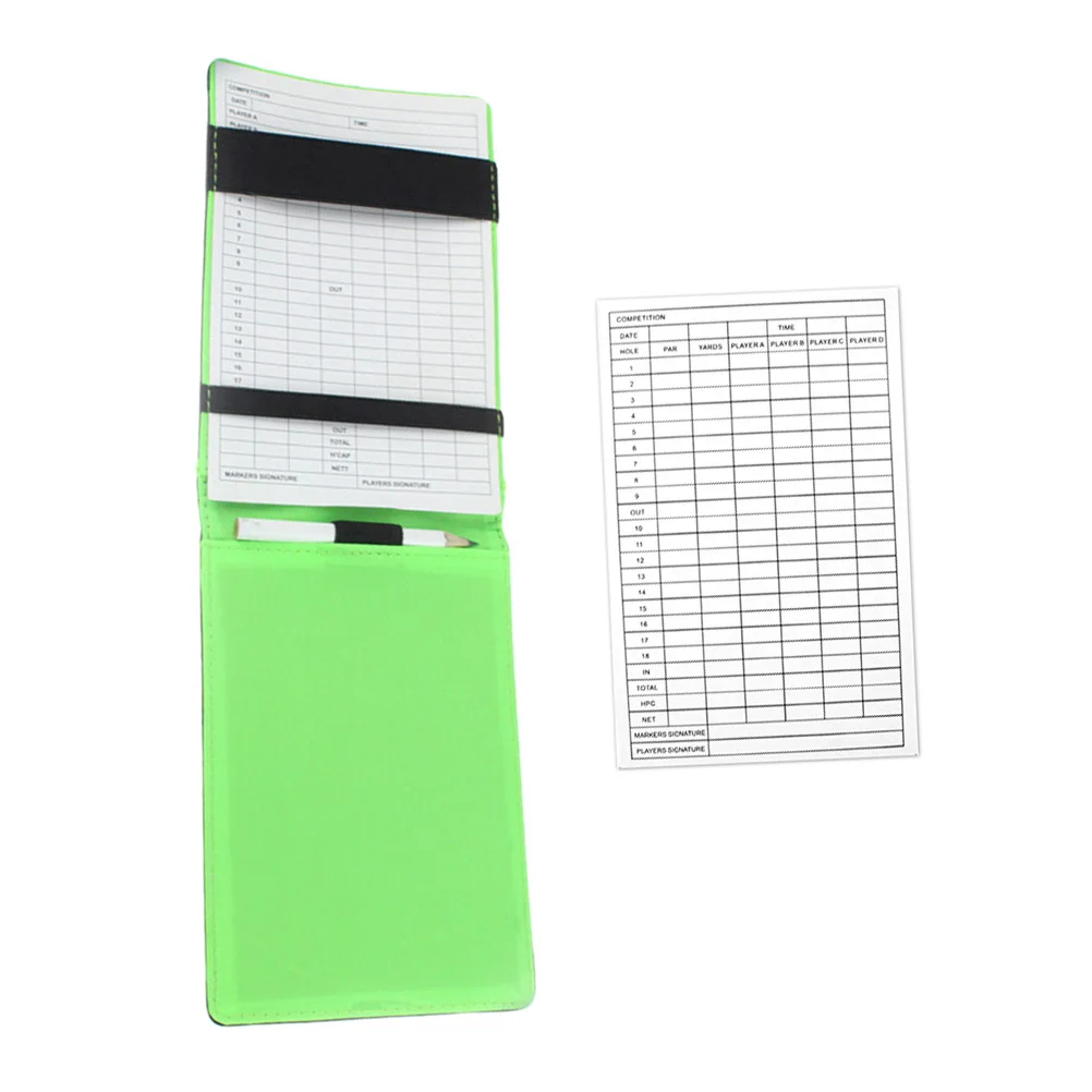 

Golf Scorebook Portable Compact Beads Counter Holder for Scorecards Waterproof Dustproof Record Keeping Notebook Lightweight