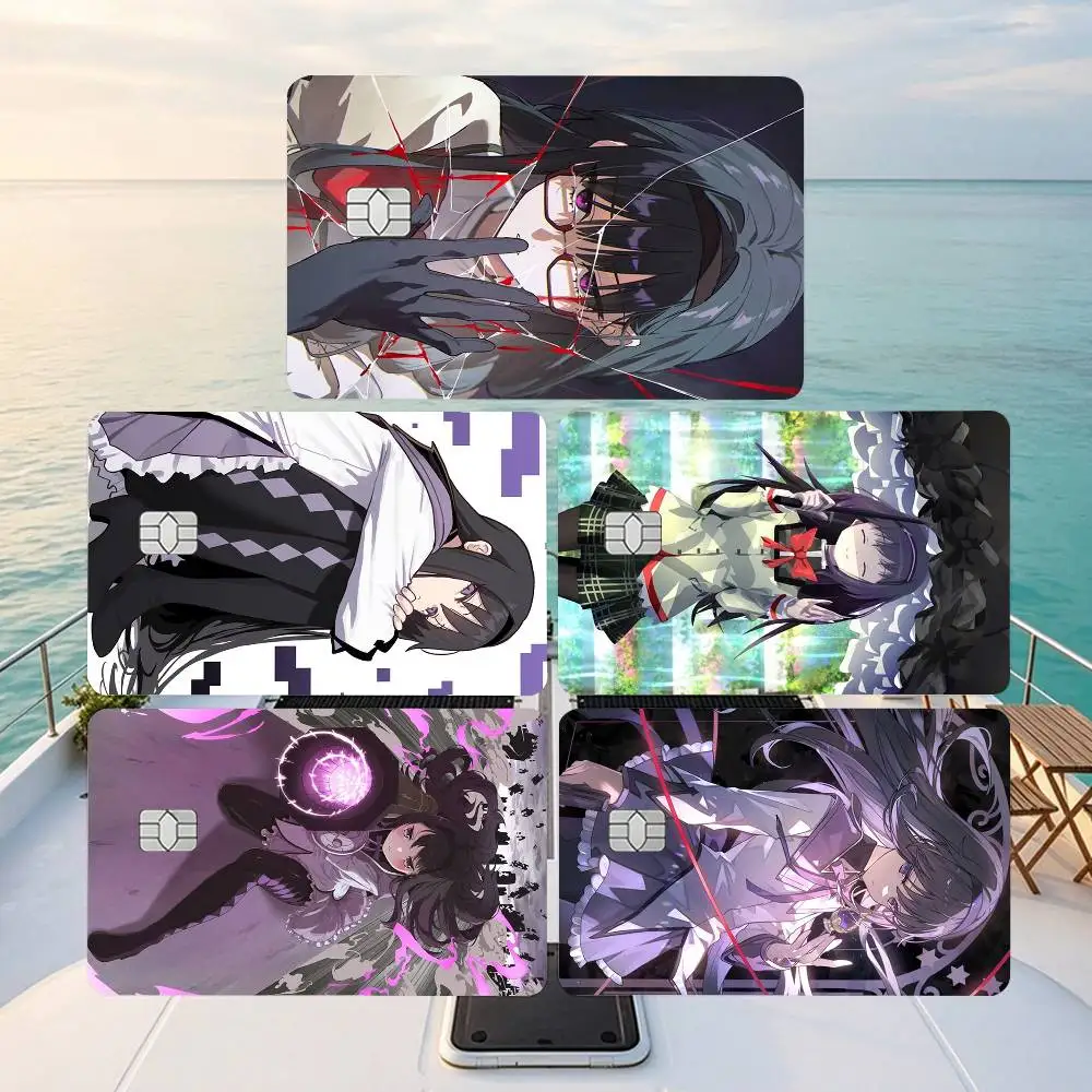 Cute Anime Character Homura AkemiS  Credit Card HD Stickers Game Card Decal Small Chip Waterproof Sticker Gift