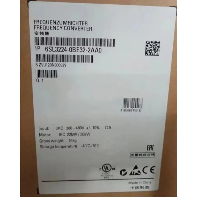 Brand New 6SL3224-0BE32-2UA0 6SL3224-0BE32-2AA0  6SL3225-0BE32-2UA0 6SL3225-0BE32-2AA0 6SL3224-0BE33-0UA0 Fast Delivey