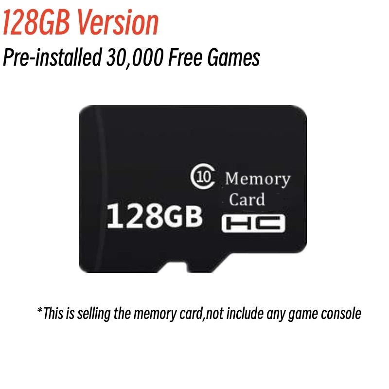 Repair Game Card For R43 Pro Game Console 64GB 128GB TF Memory Card For R43 Pro /M18 With 30000 Free Games