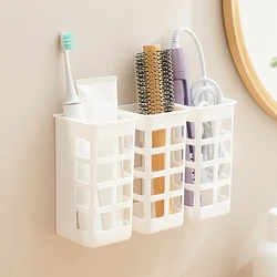 Organizador de herramientas para el cabello, soporte para cepillos montado en la pared, sin perforaciones, multifuncional, estantes de baño Morden, 1 unidad