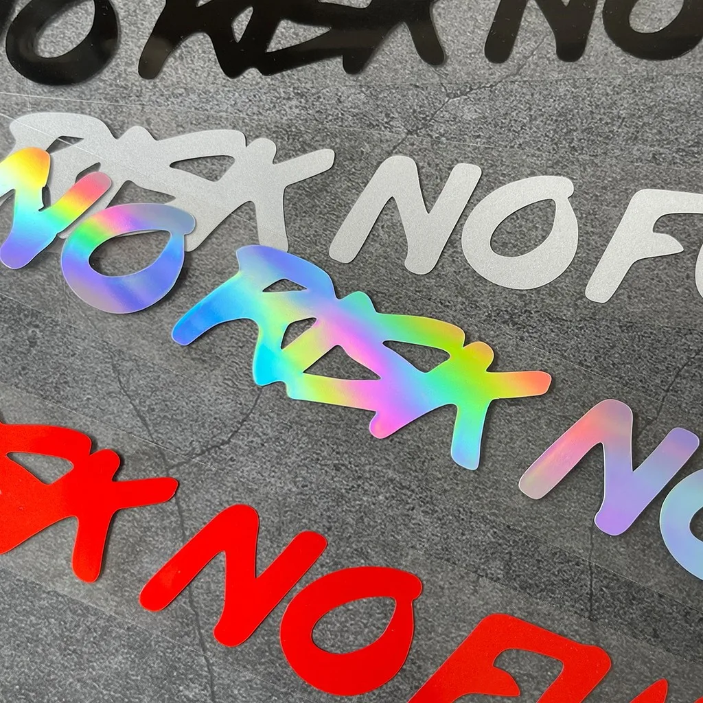 NO RISK NO FUN waterproof sticker for body bumper window windscreen decoration decal for YAMAHA Mio Fino NMA image 4