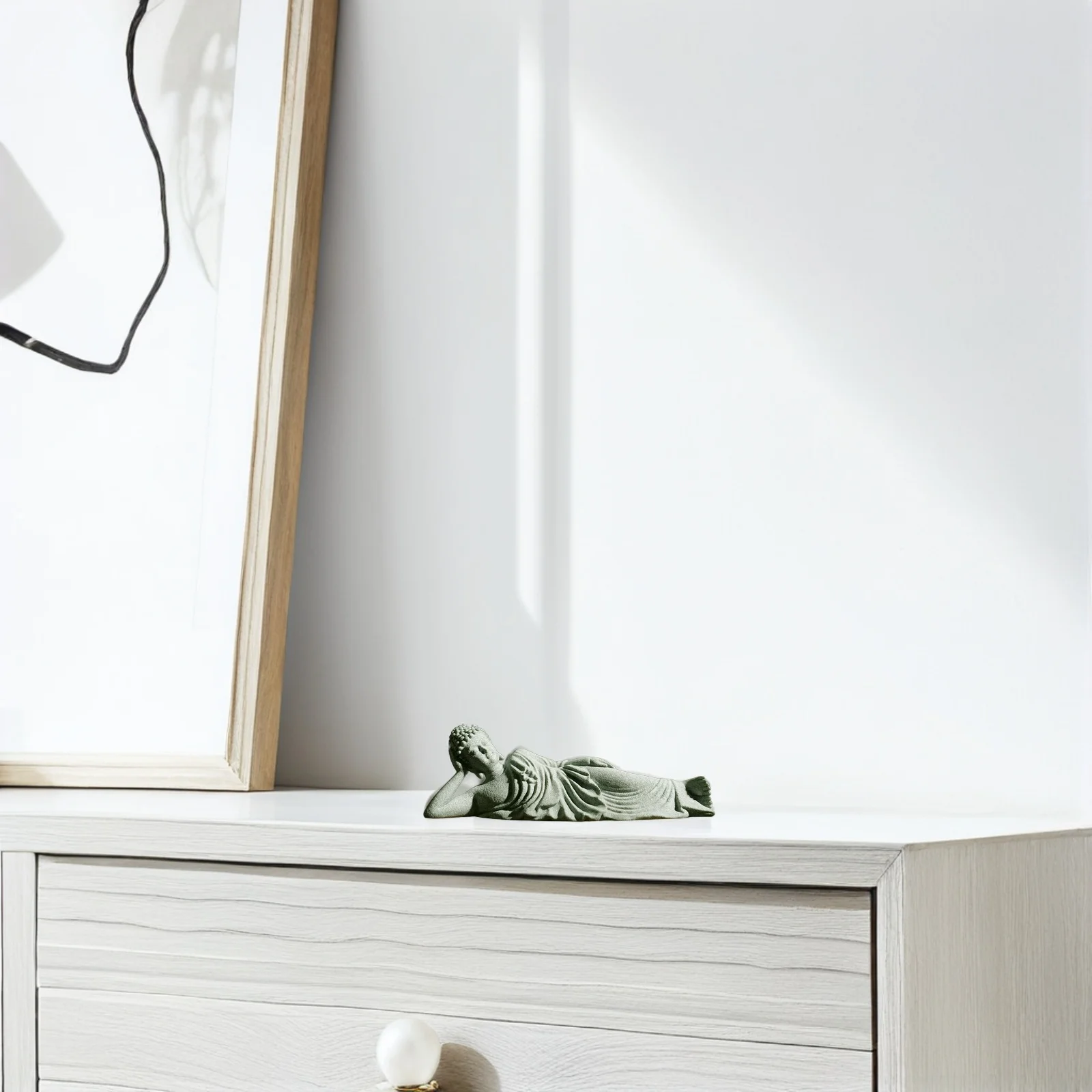 

Small Sleeping Buddha Statue Fine Craftsmanship Fish Tank Decor Aquarium Ornament Home Office Garden Decoration Desktop Buddha