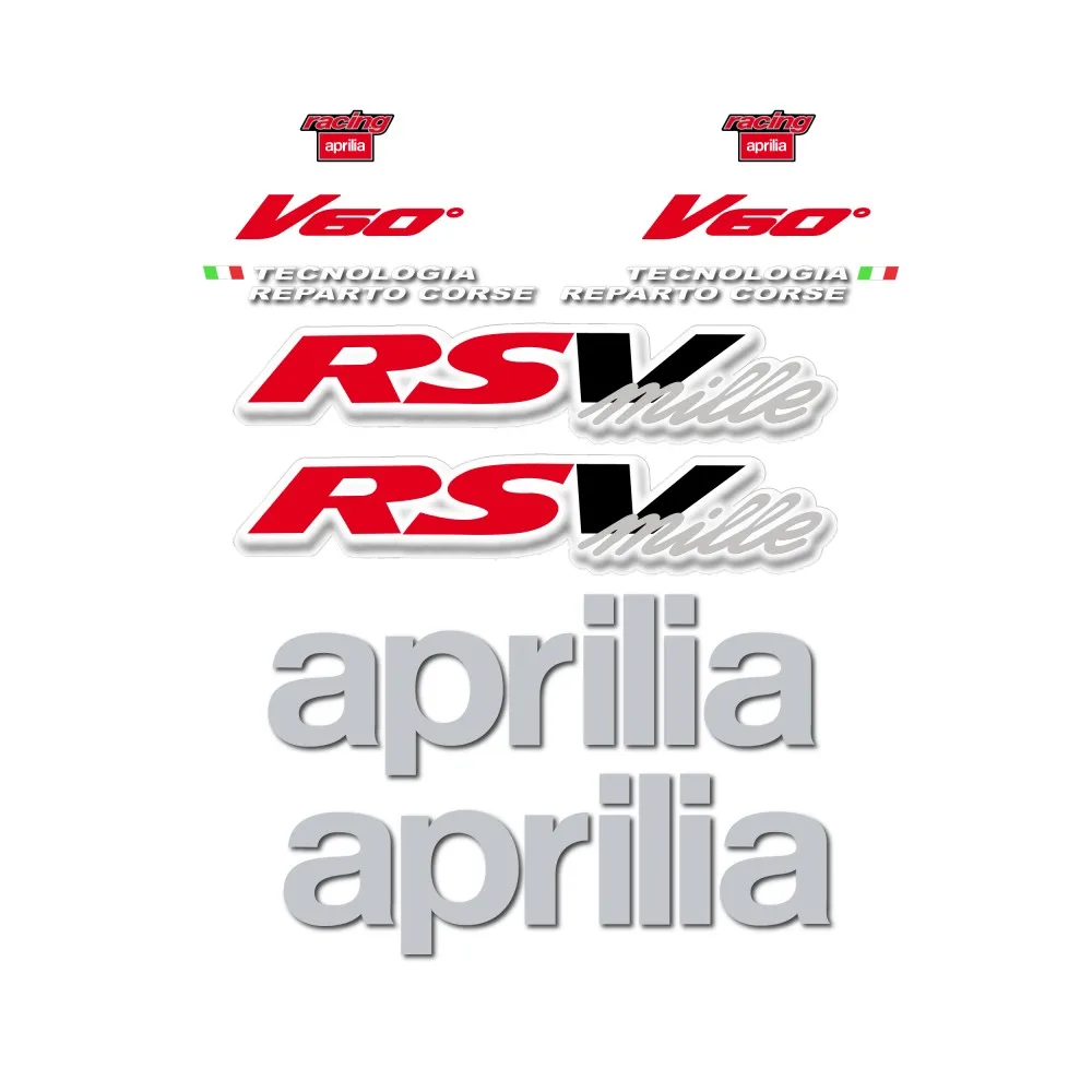 Road Motorbike compatible sticker kit Black Aprilia RSV MILLE 1999