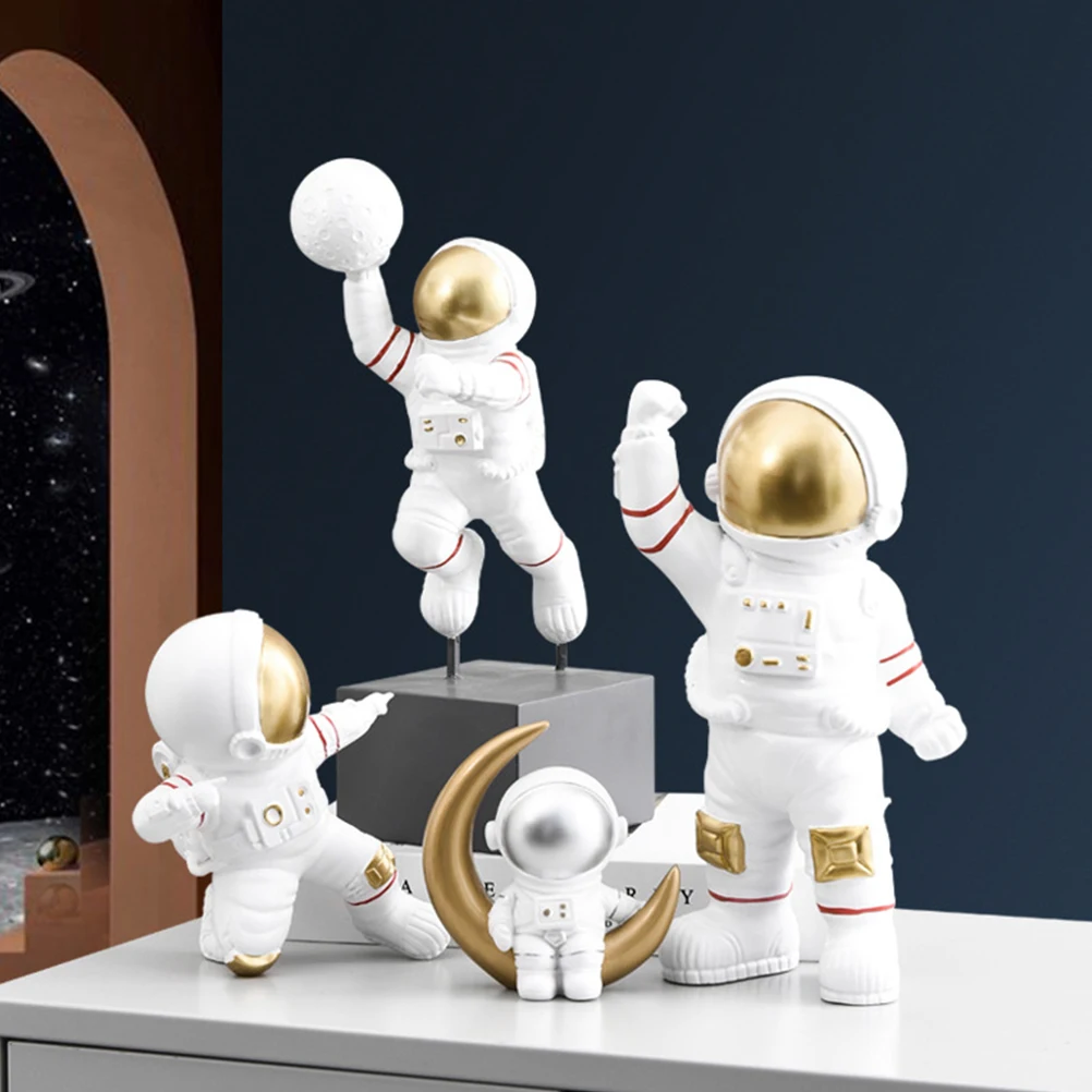 

1Pc Colorful Resin Spaceman Shaped Ornament Ideal For Home Office Desktop Decoration Fun Addition To Any Space Miniature Model