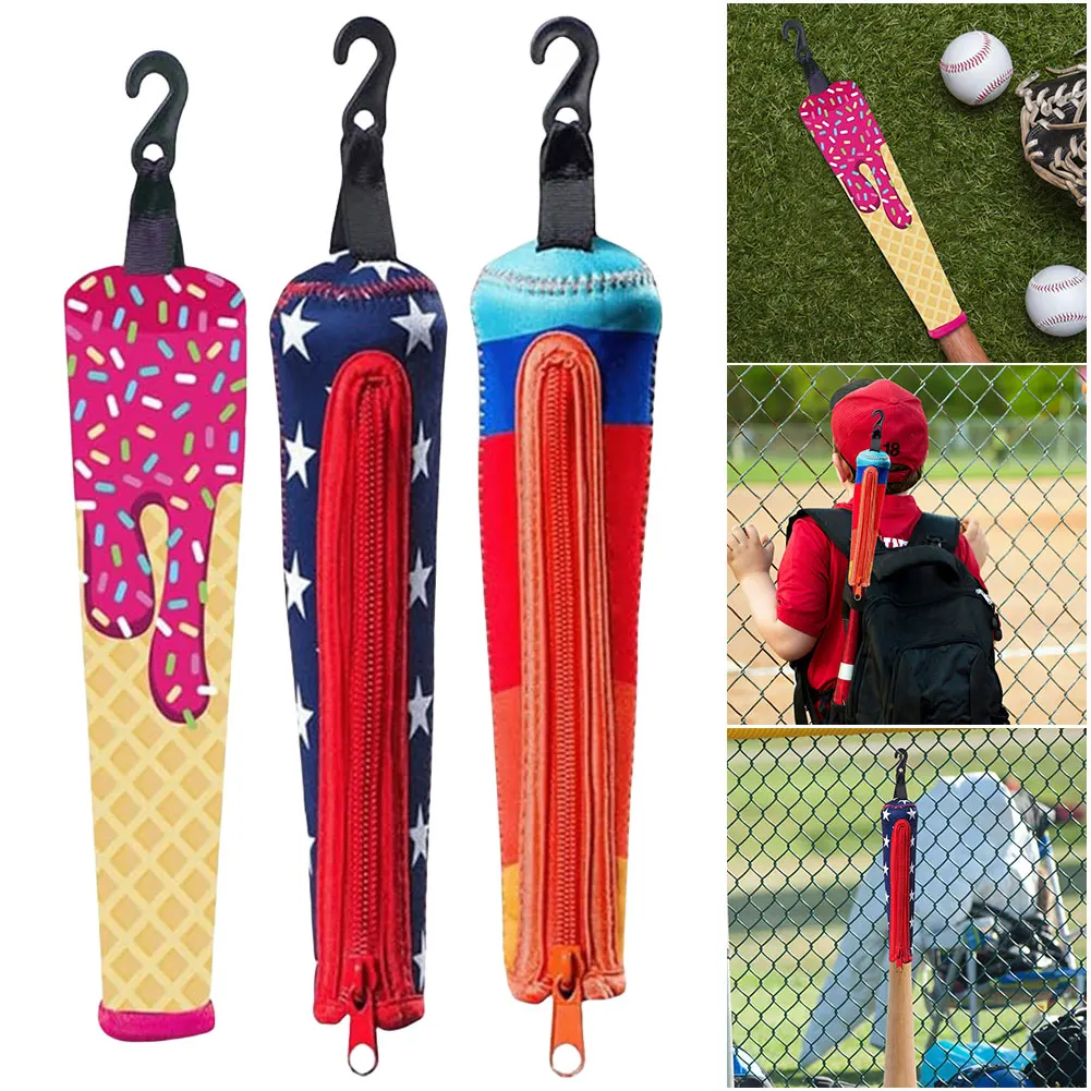 

Baseball & Softball Handle Cover Cushy Zippered Sleeve Replacement Baseball Bat Grip Wrap for Baseball and Softball Accessories