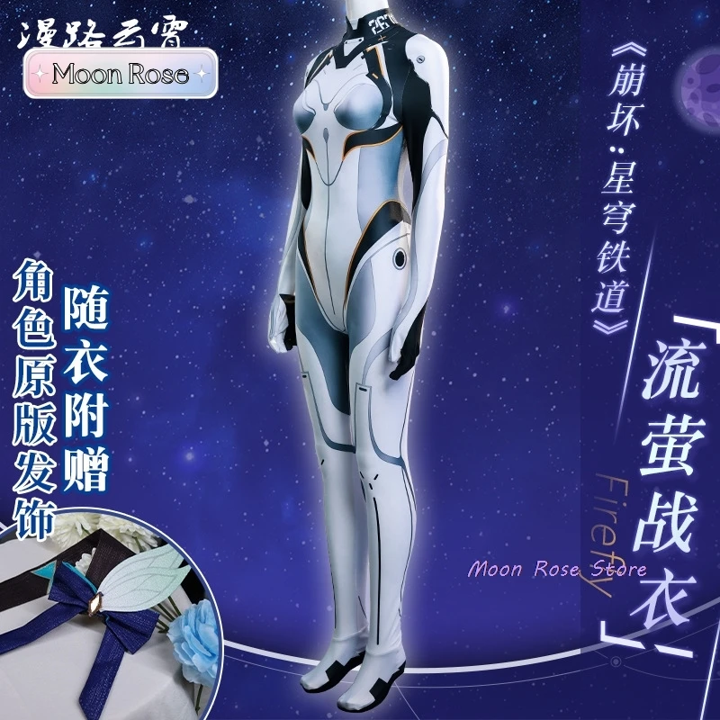 Firefly Cosplay Costume Honkai Star Rail Firefly Cosplay Costume Women Sexy Jumpsuit Outfits Halloween Full Set 2024