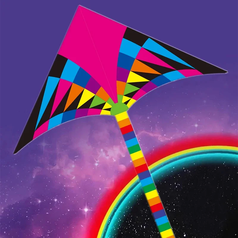Grand cerf-volant delta pour enfants, jouets en nylon, cerf-volant arc-en-ciel, jeu de plein air, cerf-volant ultra grand, jouet de plage amusant