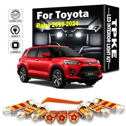 TPKE 10Pcs LED Interior Map Dome Trunk Indoor Light Kit Accessories For Toyota Raize 2019 2020 2021 2022 2023 Number Plate Bulb