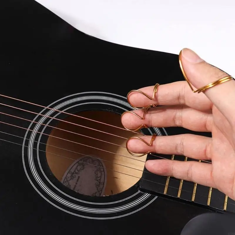 4Pcs Butterfly Guitar Finger Picks Finger Guitar Plectrum Metal Guitar Thumb Picks Musical Instrument Accessories 