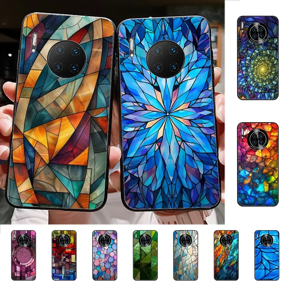 Stained Glass Texture Phone Case For Huawei Mate 10 20 30 40 50 Lite Pro Nova 3 3i 5 6 SE 7 Pro 7SE