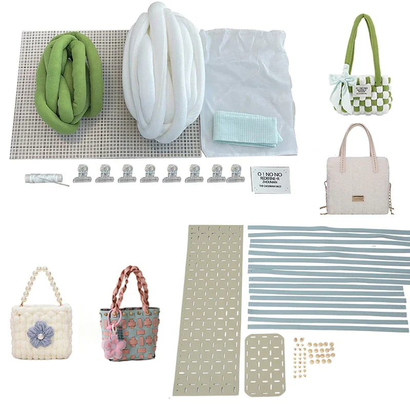 

Модная женская сумка на плечо, нейлоновая сумка ручной работы, вязаный набор, аксессуары, комплект для изготовления сумок для ручного шитья, сумка