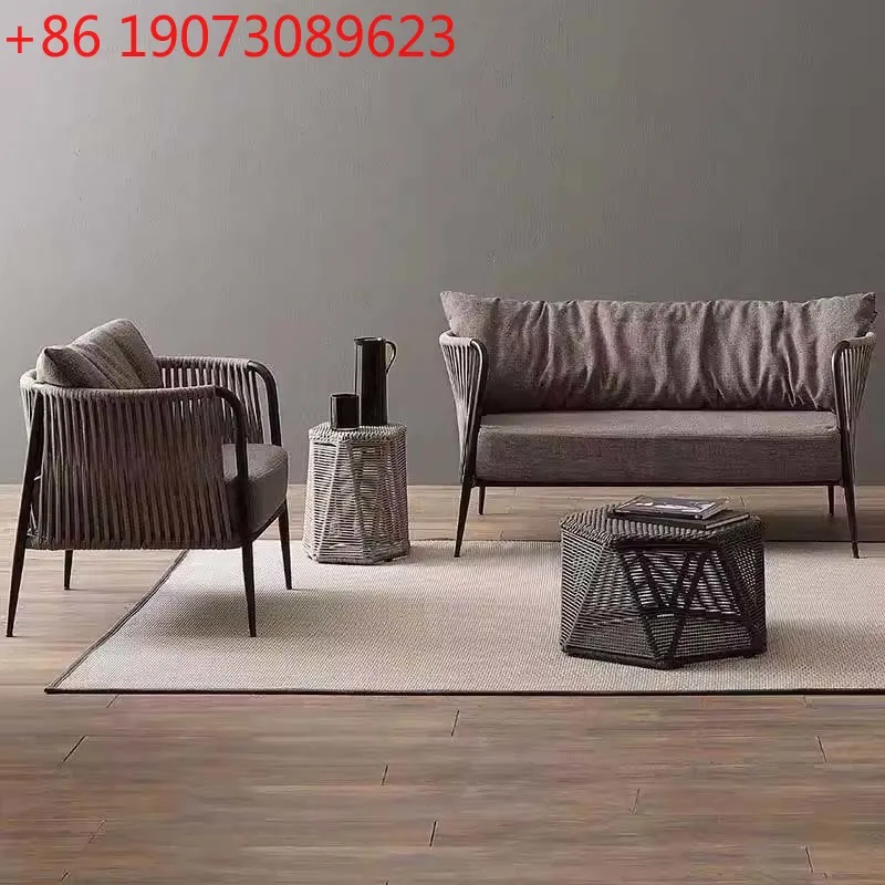 

Outdoor Sofa, Rattan Chair, Single Or Double Person, Rope