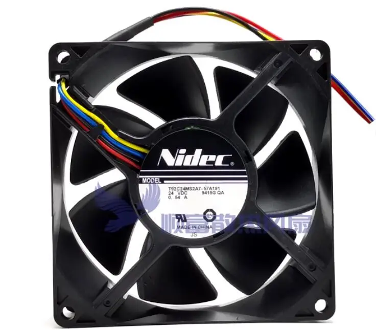 Nidec T92C24MS2A7-57A191 DC 24V 0.54A 90x90x32mm 4-Wire Server Cooling Fan