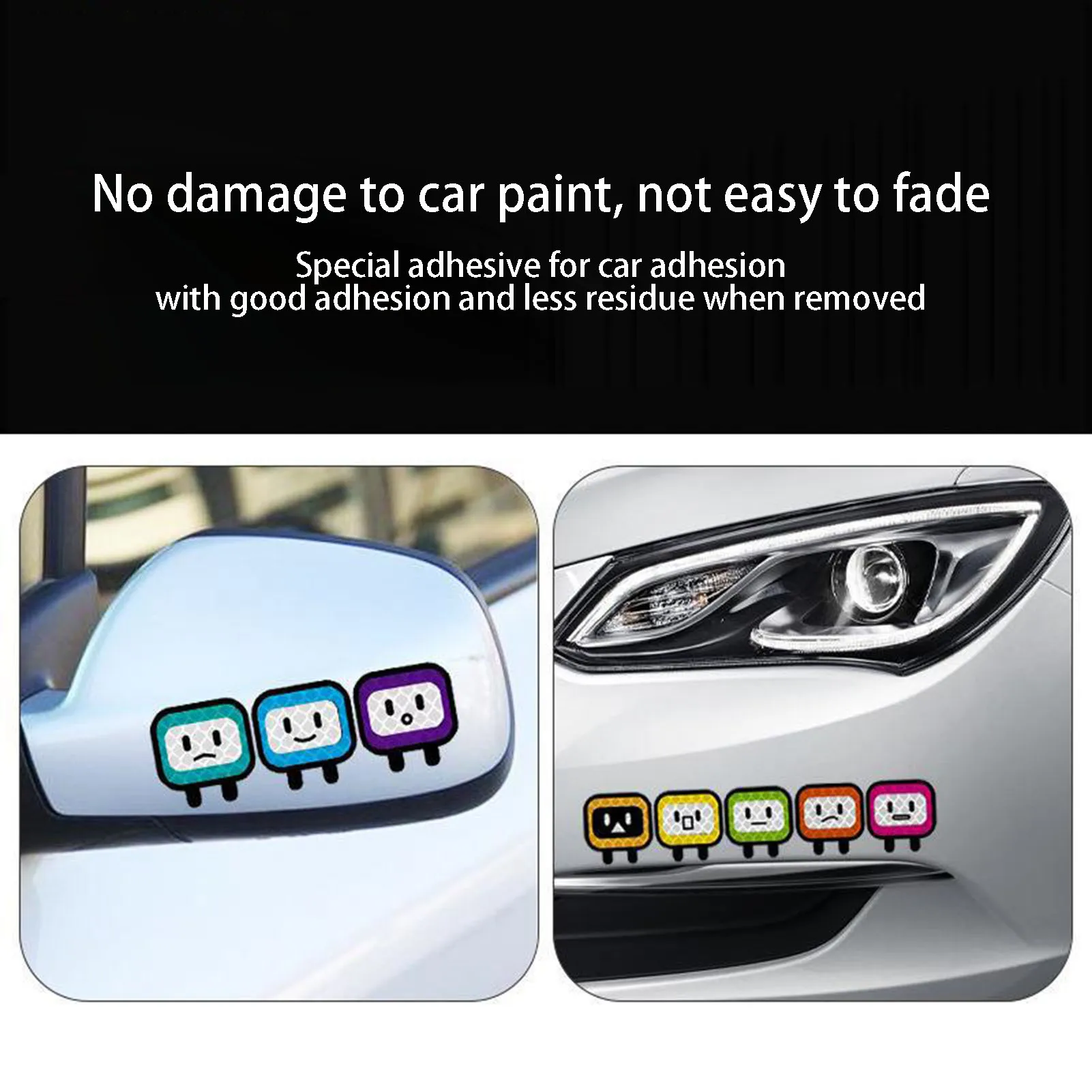 Car Reflect Light Warning Stickers Safety Warning Waterproof Self Adhesive Sticker for Car Decorative Accessories