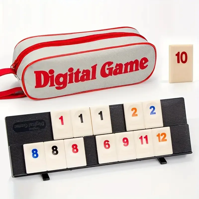 

Классический набор настольных игр Ultimate Kids Rummy Tile с цифровой игрой Израиля Маджонг — идеально подходит для вечеринок и подарков на 2-4 игроки