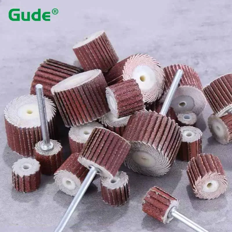 8mm-20mm Shutter Polishing Wheels Sanding Disc 3mm Shank Rotary Tool Sandpaper Sanding Flap Set 80-600 Grit