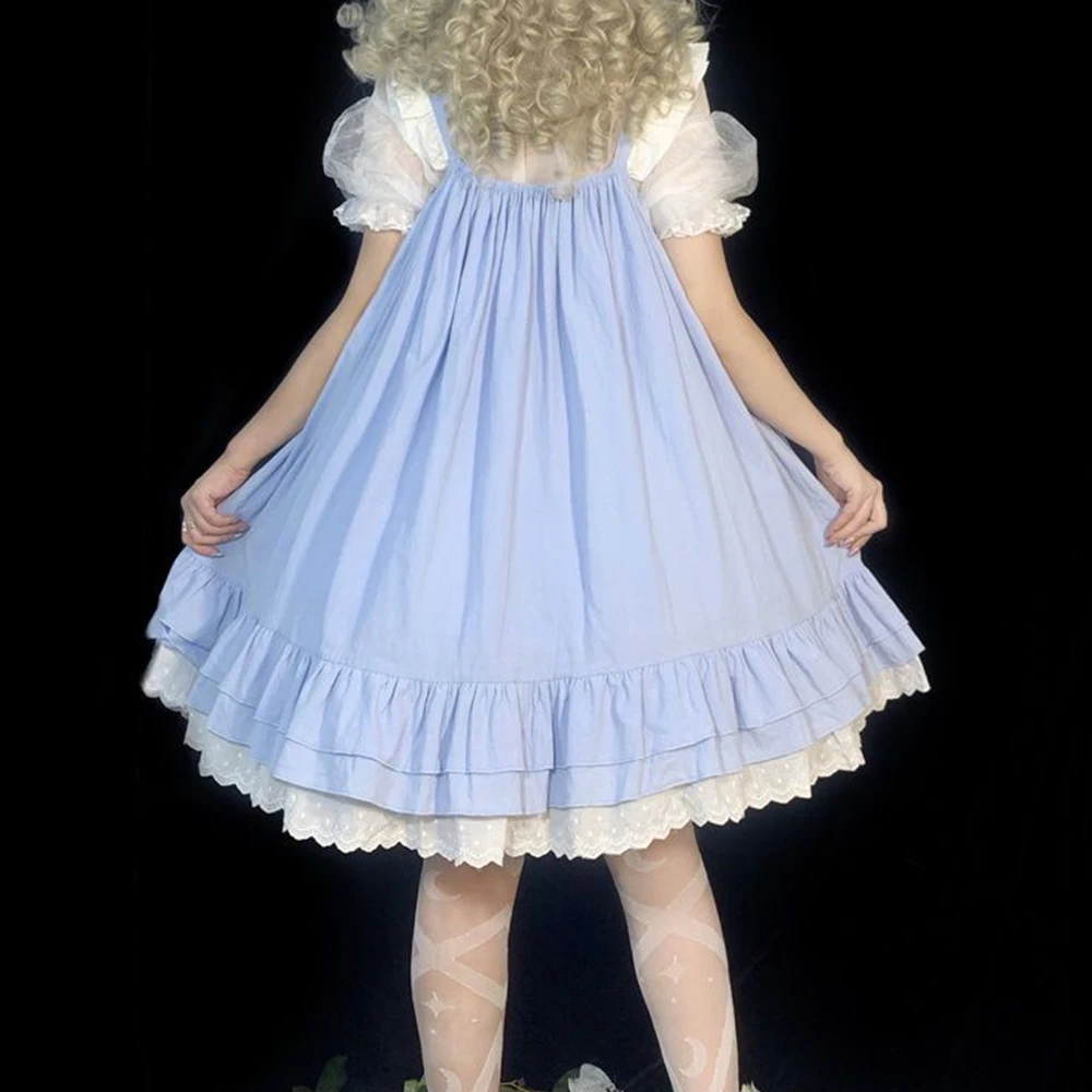 فستان لوليتا بلون سادة فستان لطيف شبح لوليتا فستان jsk فساتين تنورة بحمالات للنساء 2025 مقاس عادي #2
