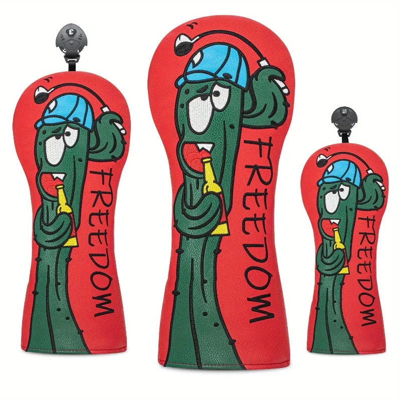 1pc capa de cabeça do clube de golfe, protetor durável do clube de golfe, design do padrão de balanço, elegante à prova de poeira, acessórios do clube de golfe
