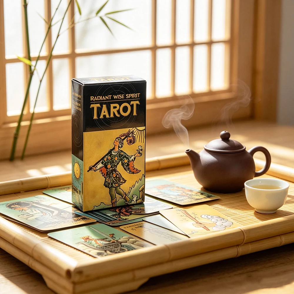 Radiant Wise Spirit Tarot Cards 78Pcs Tarot Deck English Visions Fortune Divination Board Game Spiritual Practices Cards Game image 2