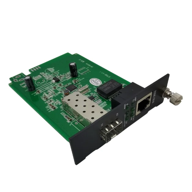 10/100/1000Mbps Card Type Fiber Media Converter Multi-Mode Dual Fiber SC 1310nm 20KM Connector Optimal for IP Networks Switch
