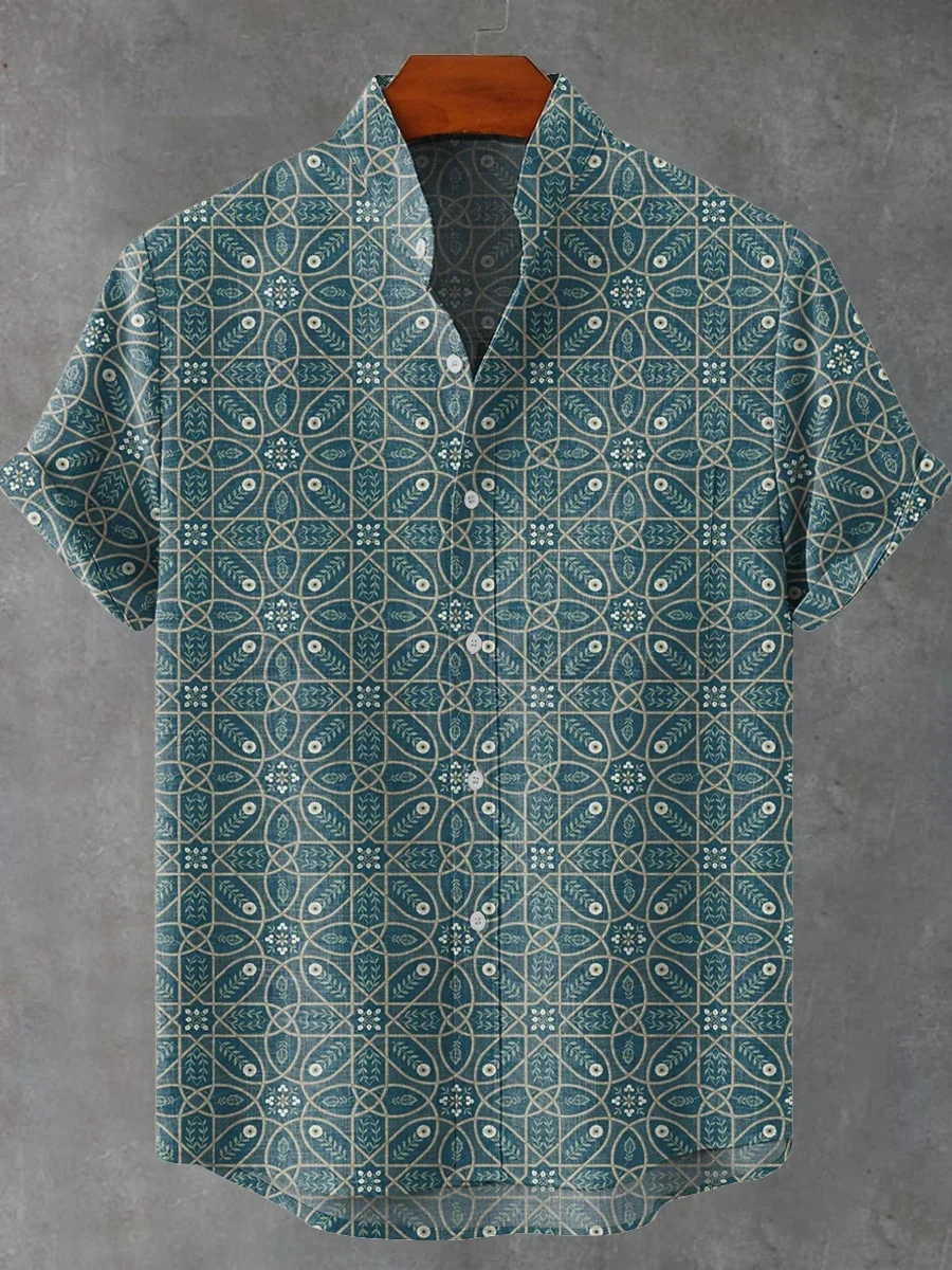 New Hawaiian shirt men's 3D printed high-quality men's clothing casual linen short-sleeved shirt fast delivery - Image 4