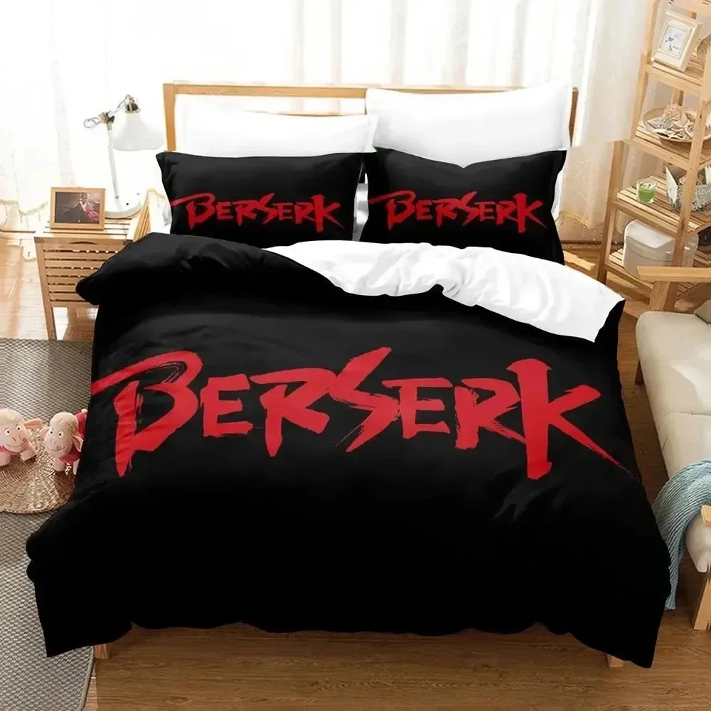 Anime Berserk Bedding Set Boys Girls Twin Queen Size Duvet Cover Pillowcase Bed Kids Adult Fashion Home Textileextile