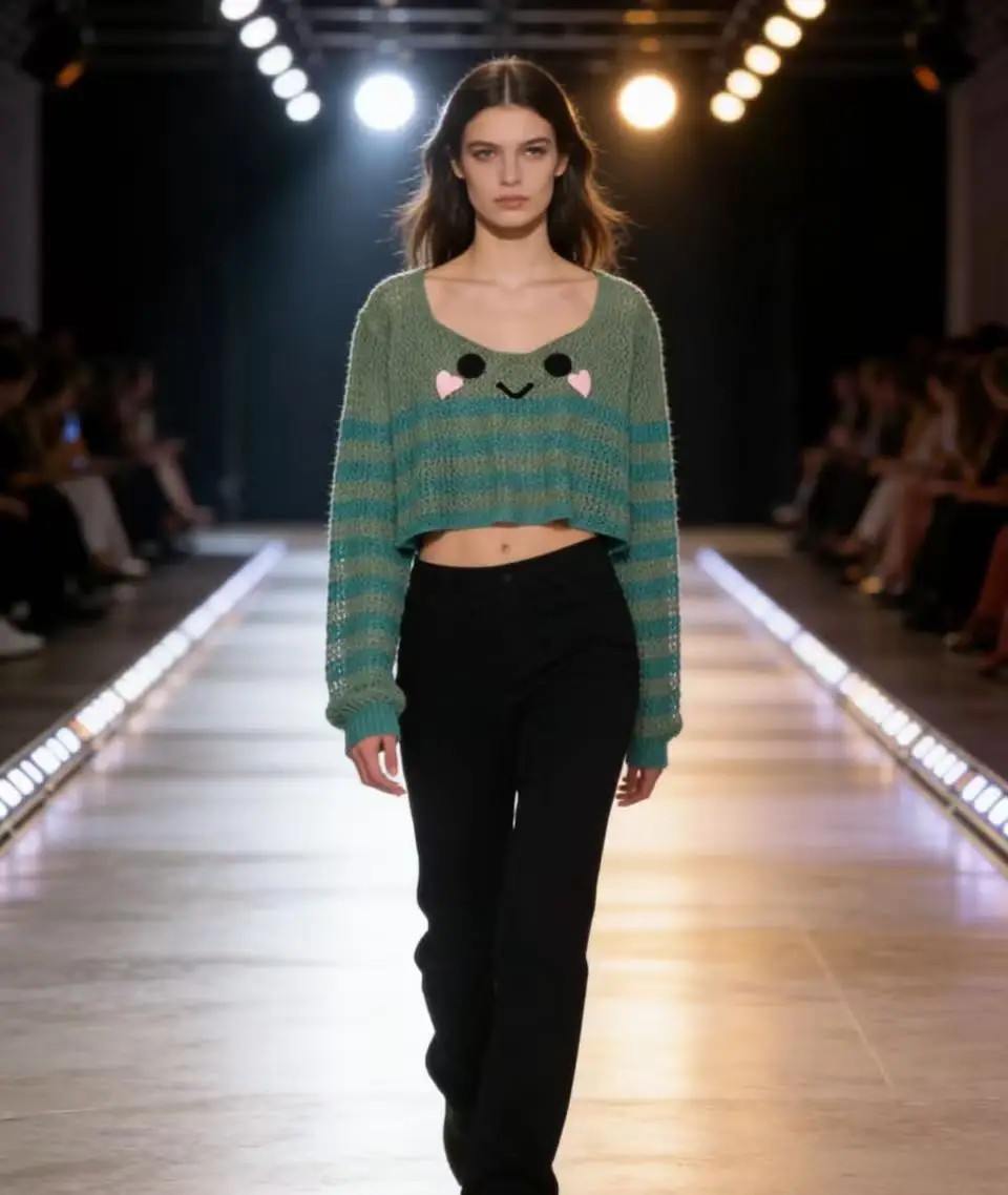 

plus Size Fashion Women's Striped Embroidered Cover up Shirt Stylish Oversize Clothing Vertical Stripes Embroidery Top