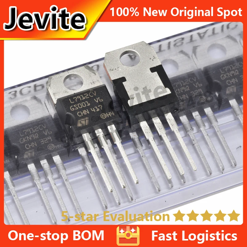 Jevite 100% New Original electronics Controller 10-50 units/lote  L7912CV-DG TO-220 12V  1.5A  Linear regulator