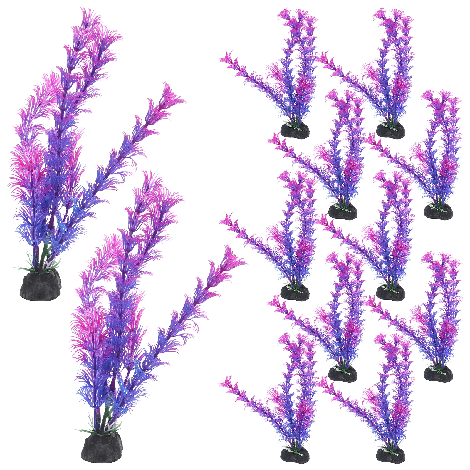 

12 Pcs Aquatic Decoration Fish Tank Realistic Aquarium Plants Simulated Water Ornaments Plastic for Aquariums Betta