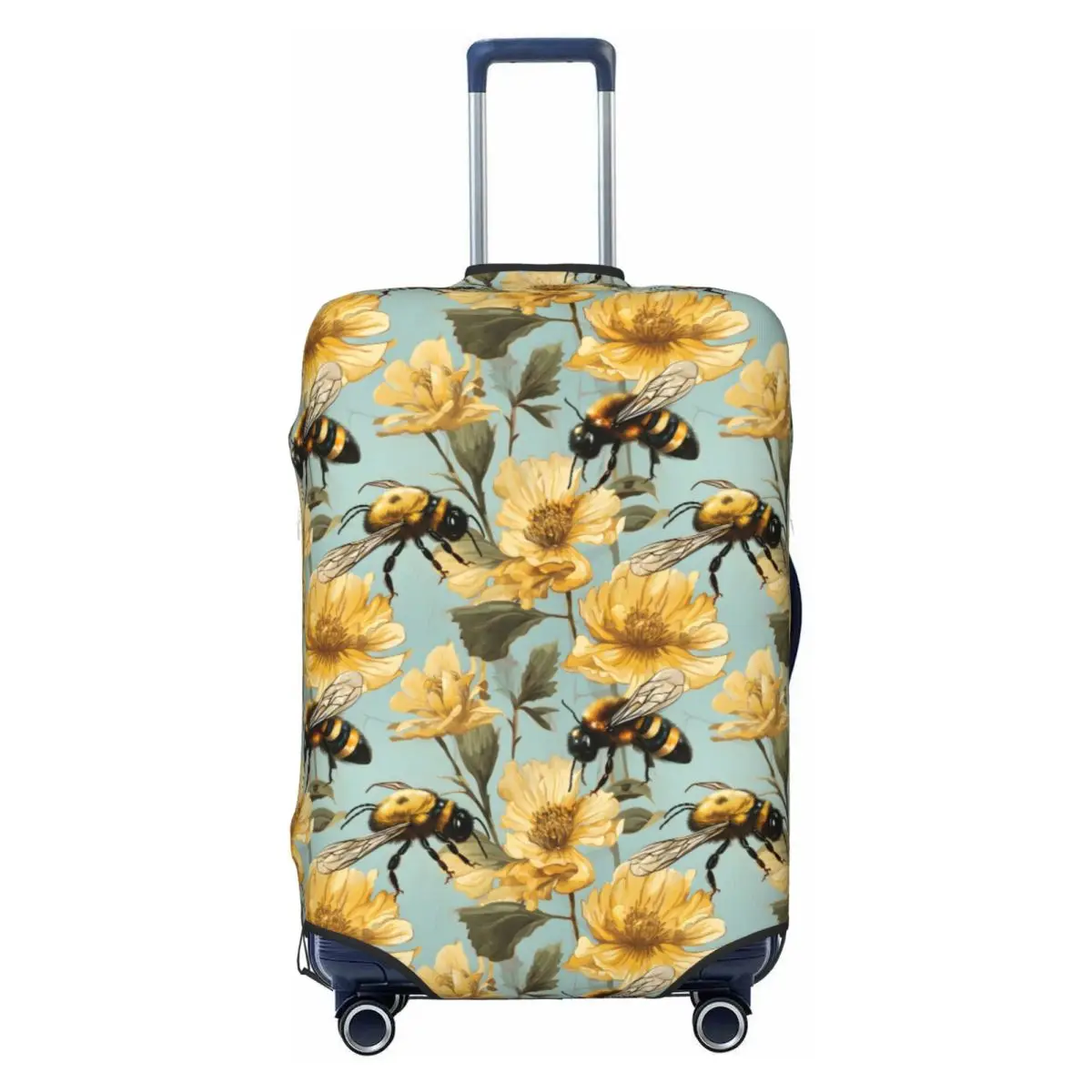 

Honeycomb And Bee Pattern Travel Luggage Cover Elastic Suitcase Cover Protector Fit 18-32 Inch