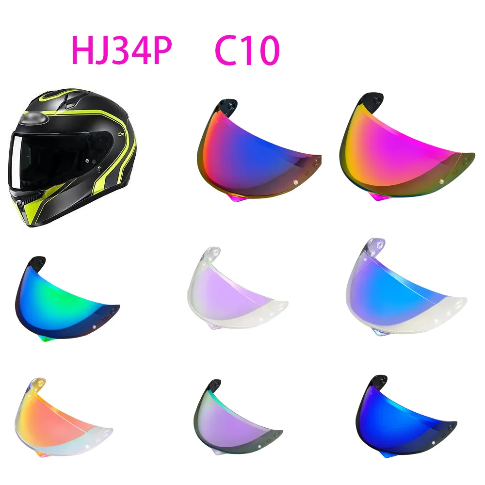 

HJ34P Motorcycle Helmet Visor Lens for HJC C10 Replace Anti-UV Anti-Scratch Dustproof WindShield Motorcycle Accessories